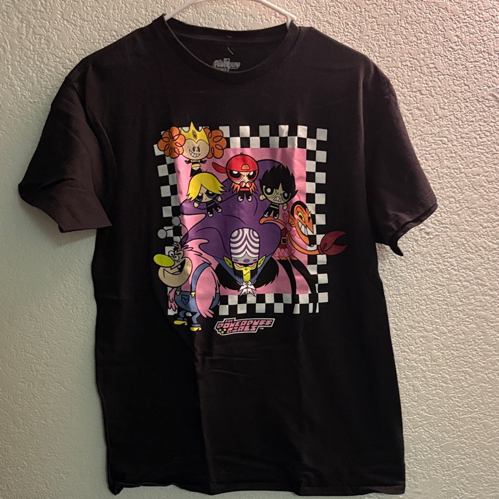 Cartoon Network Black Tee with Colorful Characters